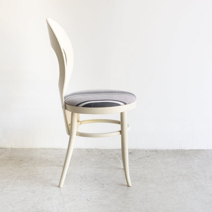 Chaise mouette vintage avec assise en coutil