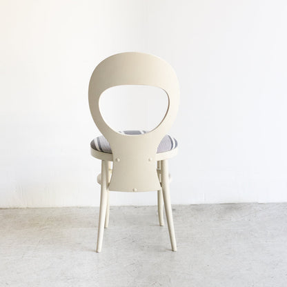 Chaise mouette vintage avec assise en coutil