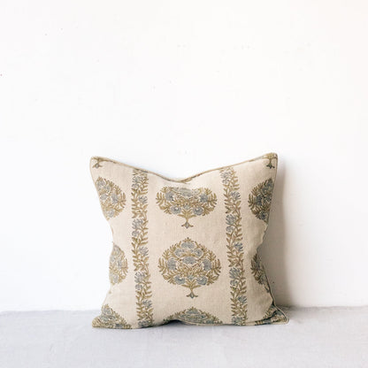 Housse de coussin à imprimé bloc | Moutarde