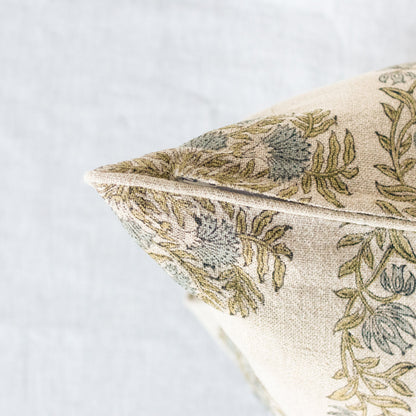 Housse de coussin à imprimé bloc | Moutarde