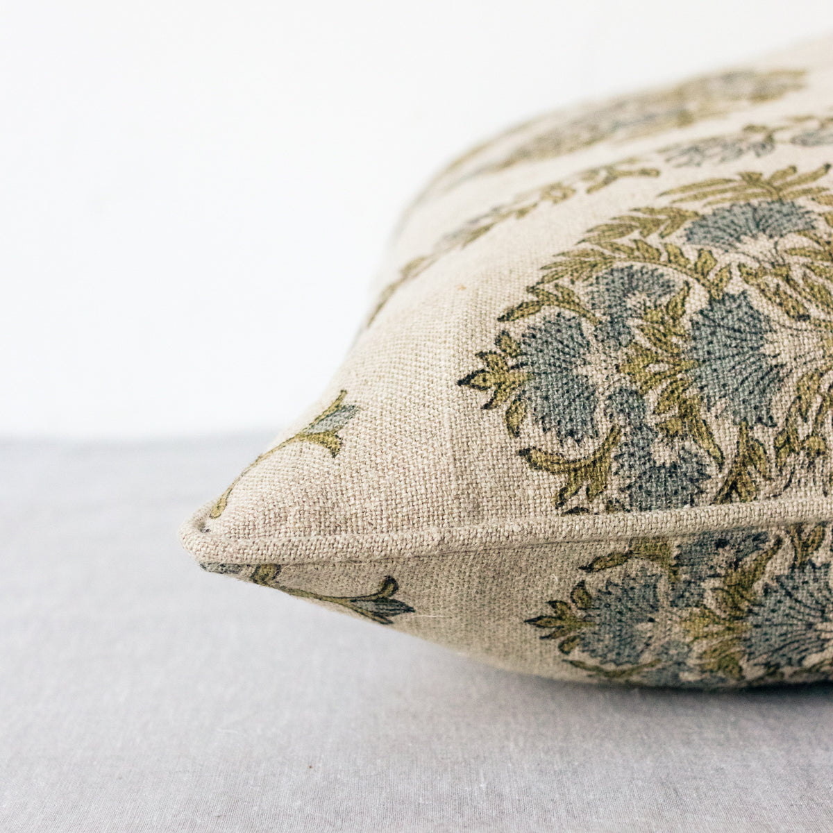 Housse de coussin à imprimé bloc | Moutarde