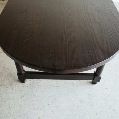 Table de ferme ovale en bois récupéré | Échantillon de sol