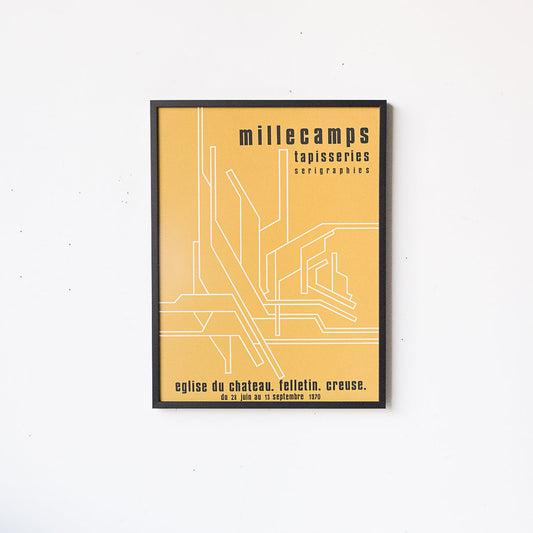 Publicité encadrée de l'exposition Yves Millecamps