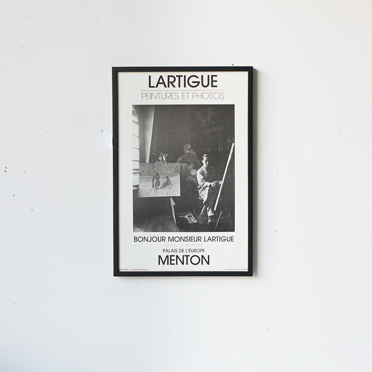 Exposition Lartigue Publicité Encadrée