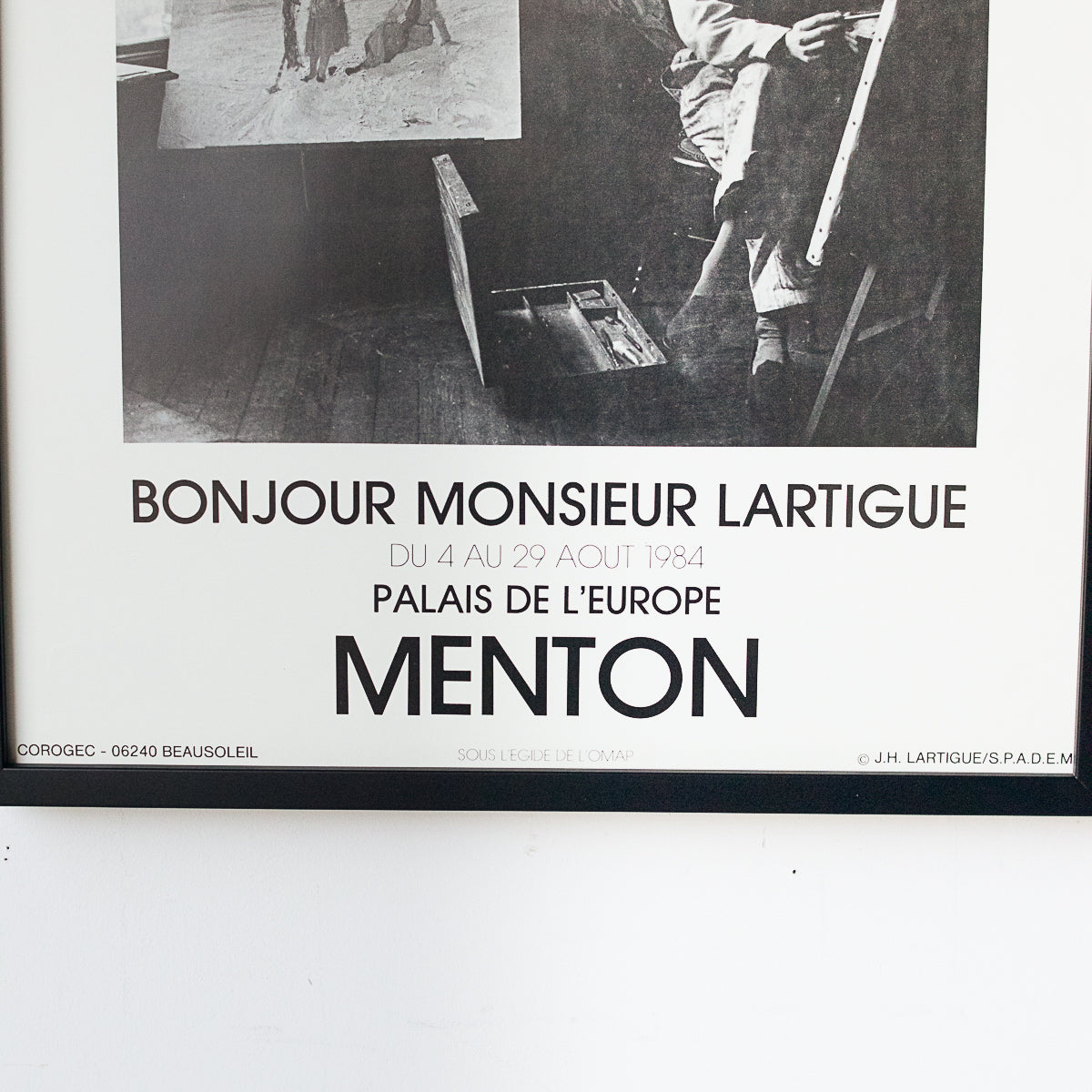 Exposition Lartigue Publicité Encadrée