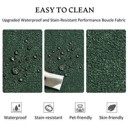 Causeuse 2 places rembourrée KINWELL Boucle avec oreillers