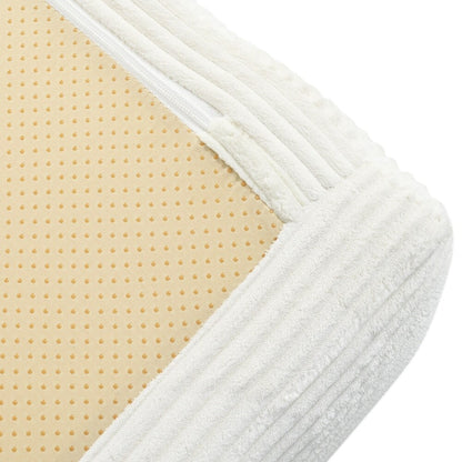 Canapé-lit modulaire en L en tissu velours côtelé