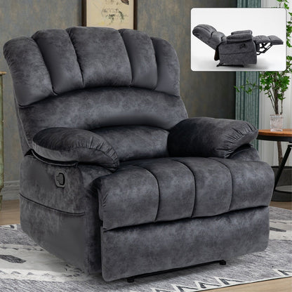 Grand fauteuil inclinable manuel pour adulte, canapé inclinable simple en tissu confortable, fauteuil inclinable rembourré pour salon