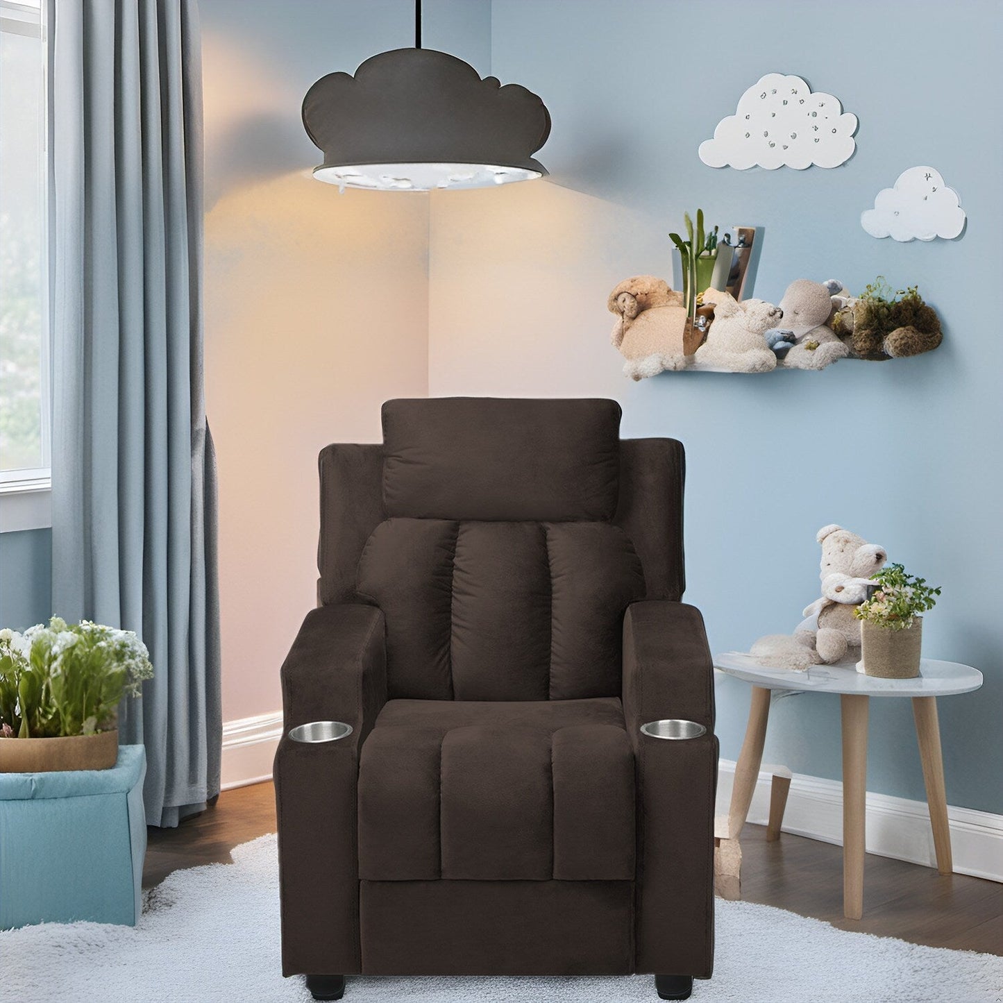 Sièges magiques pour princesses super-héros, fauteuil inclinable super luxueux pour enfants avec repose-pieds, appui-tête et 2 porte-gobelets