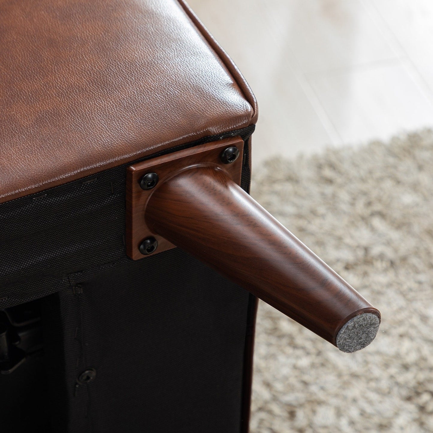 Fauteuil inclinable à dossier relevable, fauteuil en tissu avec décoration rivetée, fauteuil d'appoint simple