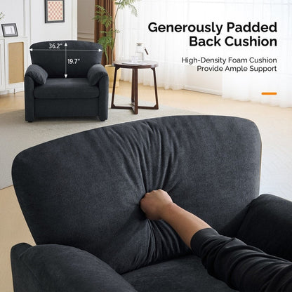 Fauteuil d'appoint moderne à oreilles d'éléphant, siège confortable pour salon et chambre