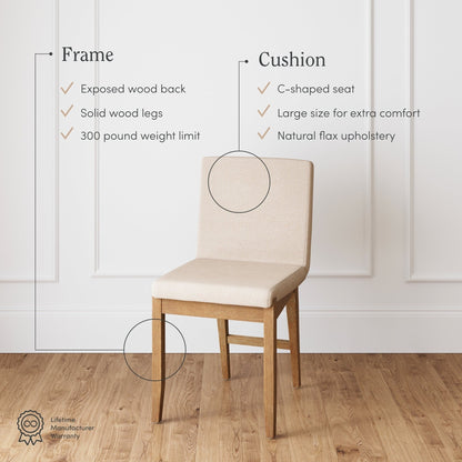 Tabouret de bar moderne Gracie, chaise rembourrée en boucle et pieds en bois brossé