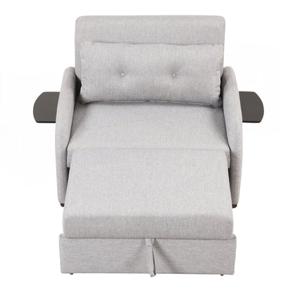 Canapé-lit gigogne 3 en 1 avec table à 2 oreilles