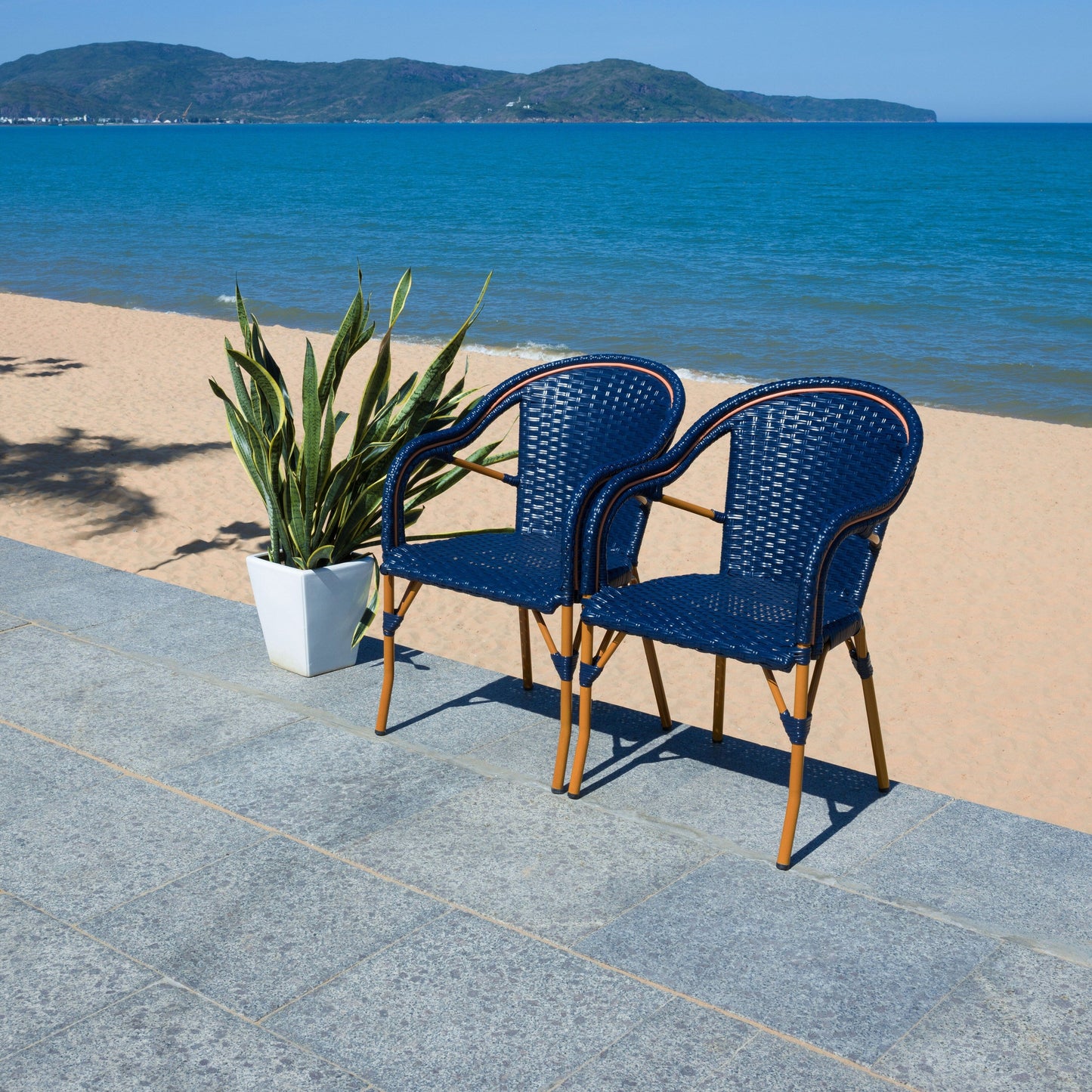 Fauteuil SAFAVIEH Doreth (lot de 2) - 23 L x 36 P x 25 H