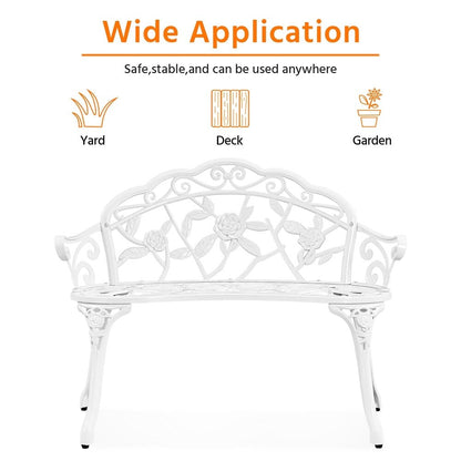 Banc de jardin en métal d'extérieur Yaheetech - N/A