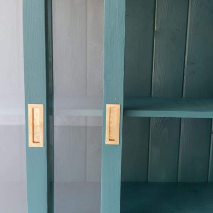 Armoire à portes coulissantes en bois récupéré | Échantillon de sol