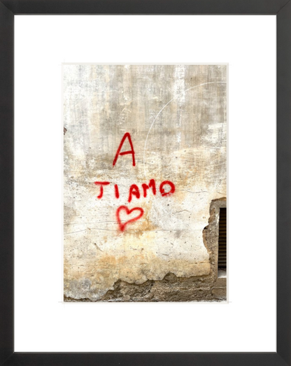 Une photographie imprimée de Ti Amo