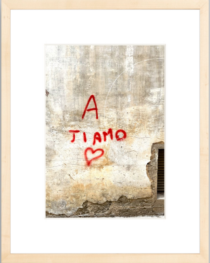 Une photographie imprimée de Ti Amo
