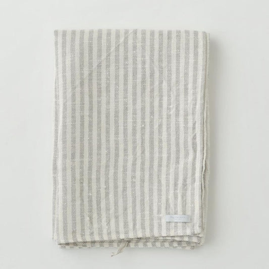 Serviette à rayures en chambray 