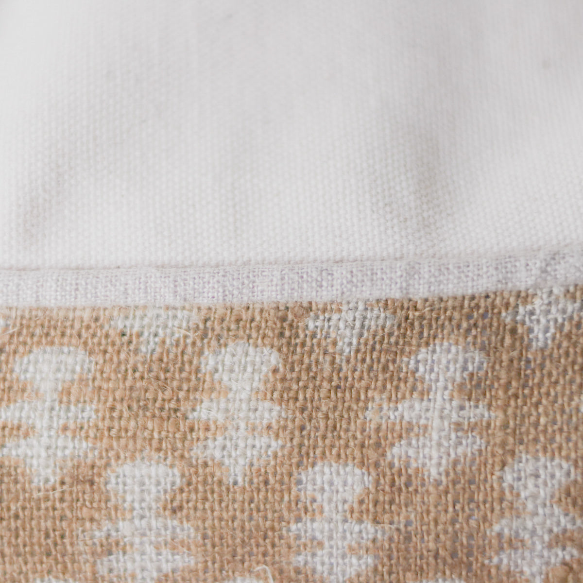 Housse de coussin en lin imprimé | Boti Moutarde