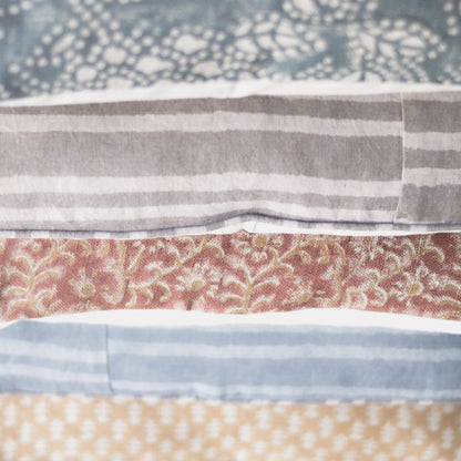 Housse de coussin en lin imprimé | Boti Moutarde