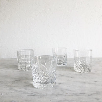Ensemble de 4 verres à bar vintage glamour