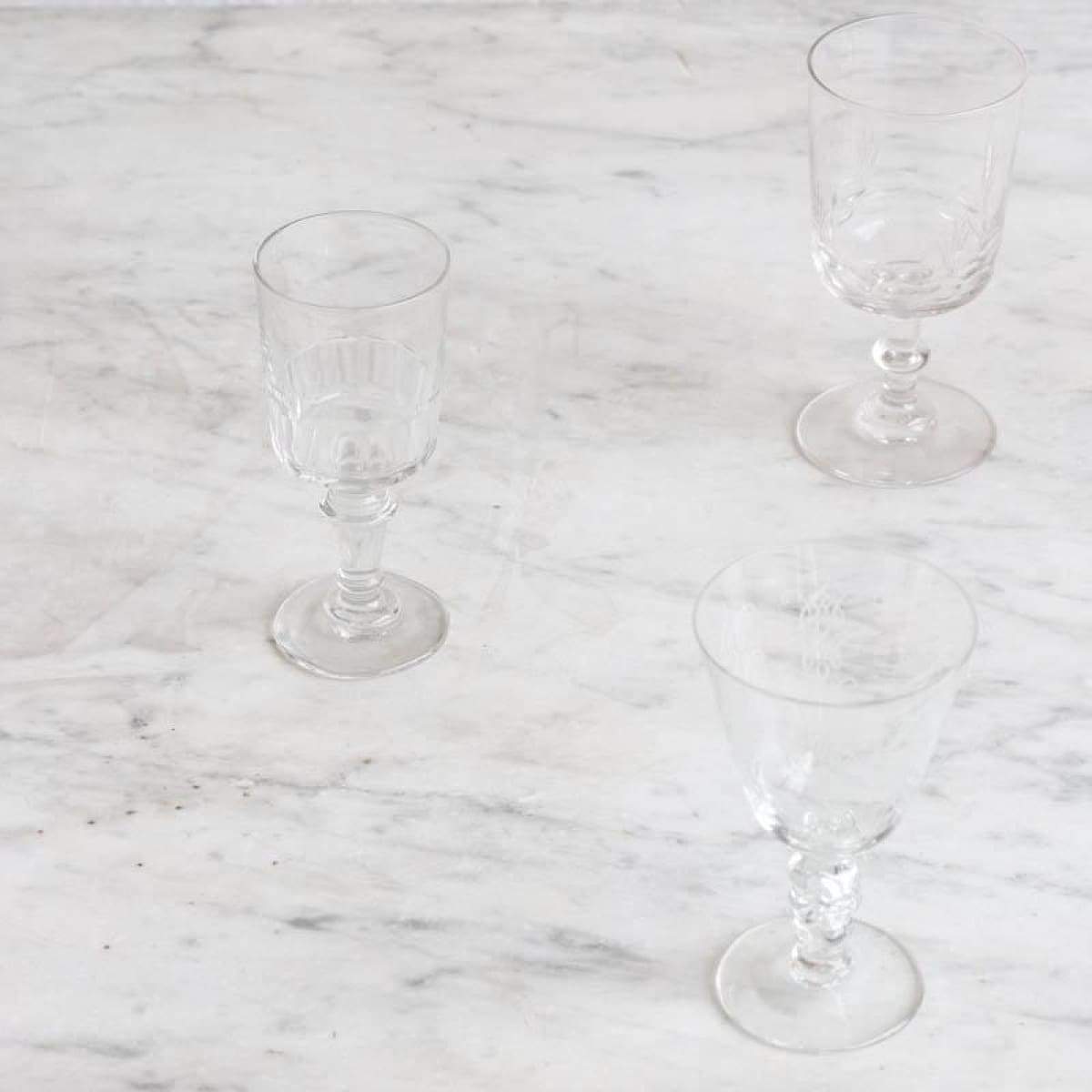 Paire de verres à apéritif vintage glamour