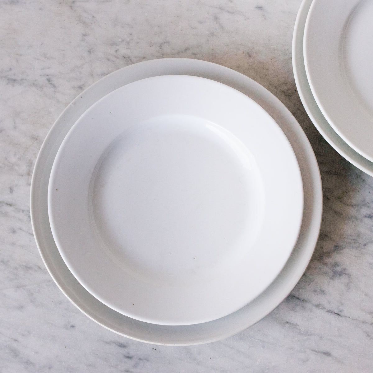 Paire de plats en porcelaine